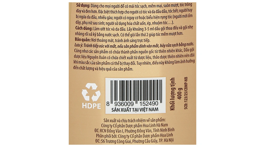 Dầu gội dược liệu Nguyên Xuân bồng bềnh hương hoa chai 350ml - 34